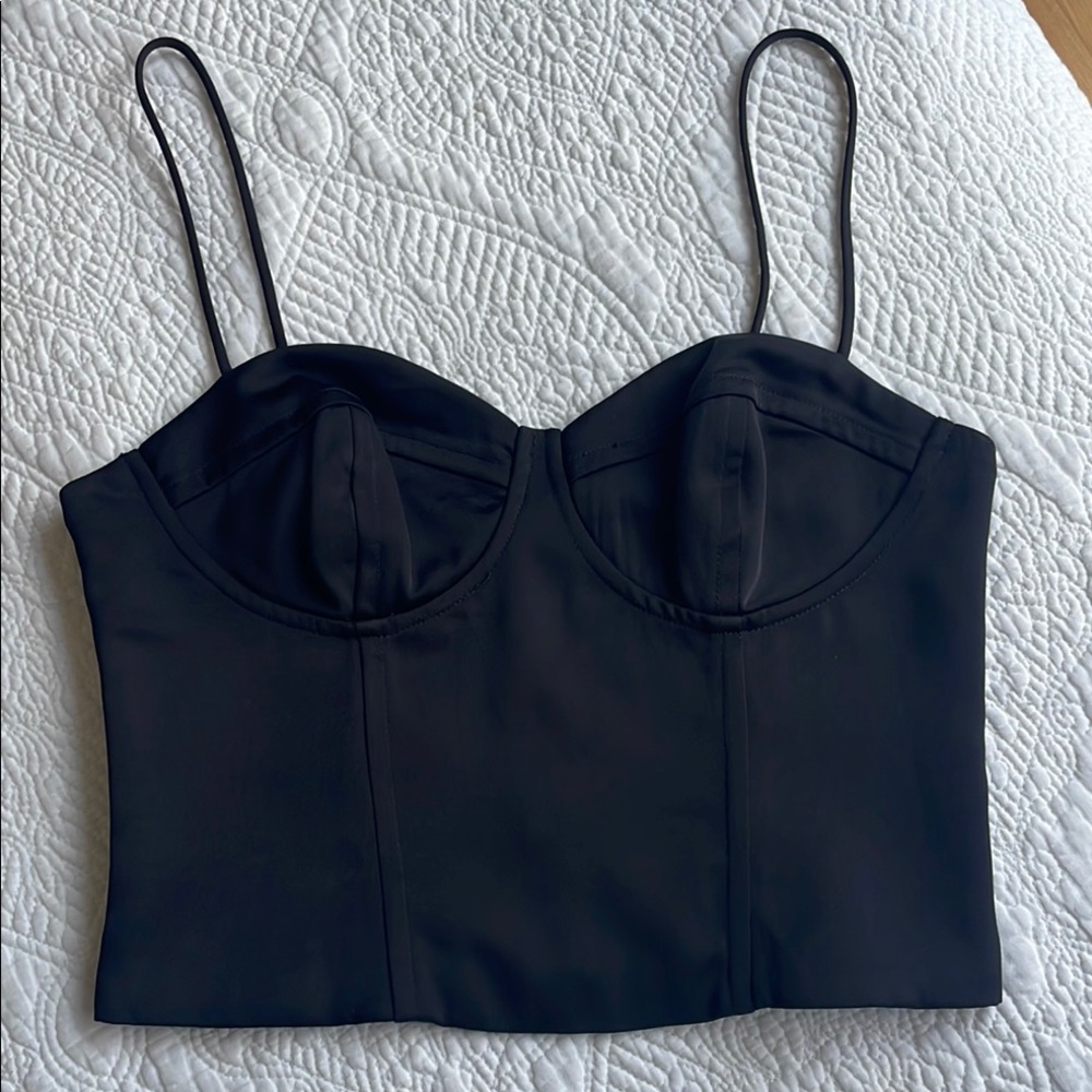 Elegant Black Bustier Top
